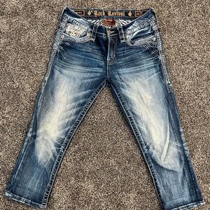 Rock Revival Yada Mid Rise Crop Size 26.